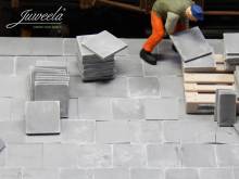 Juweela 24150 - 1:45 1:50 Gehwegplatten 50x50 - grau dunkel, 140x