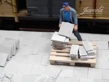 Juweela 24152 - 1:45 1:50 Gewegplatten 25x50 - grau hell, 260x