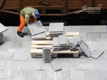 Juweela 24153 - 1:45 1:50 Gewegplatten 25x50 - grau dunkel, 260x