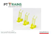 PT Trains 2421228 - 1:87 3 gelben Sackkarren
