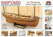 SHIPYARD 24602 - Le Coureur 1776 Laser Kartonbausatz