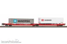 Piko 24619 - T3000e DB AG VI, beladen mit 1x Container 40`Maersk und 1x Trailer PNO