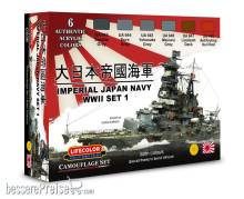 Lifecolor CS36 - Imperial Japan Navy WWII, Late War, Set N. 1 6 x 22 ml
