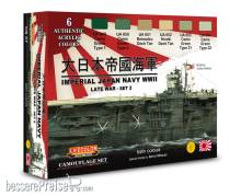 Lifecolor CS37 - Imperial Japan Navy WWII, Late War, Set N. 2 6 x 22 ml
