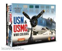 Lifecolor CS46 - USN & USMC WWII Colors 6 x 22 ml
