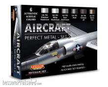 Lifecolor CS48 - Aircraft- Perfect Metals Set 2 6 x 22 ml