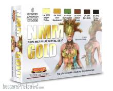 Lifecolor CS53 - NMM - Non Metallic Metal - Set 1 GOLD 6 x 22 ml