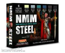 Lifecolor CS54 - NMM - Non Metallic Metal - Set 2 STEEL 6 x 22 ml
