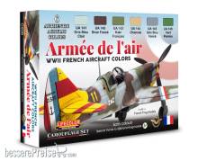 Lifecolor CS56 - WWII French Aircraft Colors - Armée De LAir 6 x 22 ml