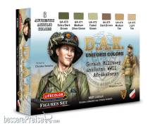 Lifecolor CS58 - D.A.K. Uniform Colors 6 x 22 ml