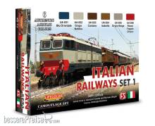 Lifecolor XS13 - Italian Railways Set # 1 6 x 22 ml