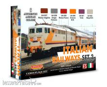 Lifecolor XS14 - Italian Railways Set # 2 6 x 22 ml