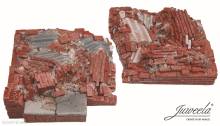 Juweela 25034 - 28mm scattered terrain 75x75, brick wall, 2x