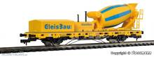 Viessmann 2625 - H0 Niederbordwagen mit Betonmischer GleisBau, Funktionsmodell für Dreileitersysteme