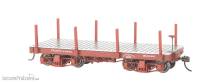 Bachmann 26511 - 18 ft. Flat Car - Oxide Red, Data Only (2 per box)