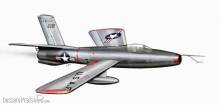 Planet Models 129-PLT129 - Republic XF-91 Thunderceptor V-tail version