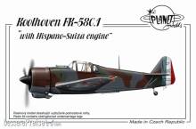 Planet Models 129-PLT179 - Koolhoven FK 58 With Hispano Suiza Engine