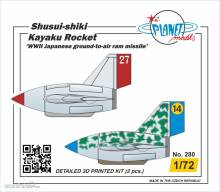Planet Models 129-PLT280 - Shusui-shiki Kayaku Rocket WWII Japanese ground-to-air ram missile 2 pcs 1/72