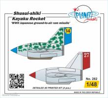 Planet Models 129-PLT282 - Shusui-shiki Kayaku Rocket WWII Japanese ground-to-air ram missile 2 pcs 1/48