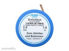 Schönwitz 27149 - Entlötsauglitze Entlötlitze Felder Löttechnik blau 2,5mm breit 1,6m lang