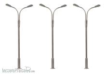 Faller 272121 - LED-Straßenbeleuchtungen, Peitschenleuchten, 3 Stück