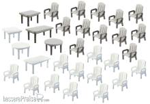 Faller 272441 - 24 Gartenstühle und 6 Tische