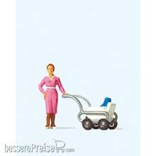 Preiser 28037 - HO Frau mit Kinderwagen
