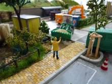 Juweela 28138 - 1:87 Straßen-/Gehweg-Pflaster beige Mix, 2000x