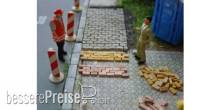 Juweela 28145 - 1:87 Straßen-/Gehweg-Pflaster rot Mix, 5000x