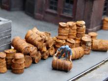 Juweela 28161 - 1:87 alte Fässer rostig Echtrost, 40g