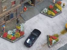 Juweela 28244 - 1:87 Straßenpflanzkübel Schwellen, Sortim. 5+5x