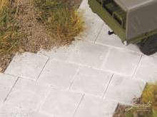 Juweela 28256 - 1:87 Beton Straßenplatten, m. Verlegeöse, 140x