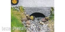 Juweela 28290 - 1:87 Wasserdurchlaß mittel, Ziegel grau, 6x