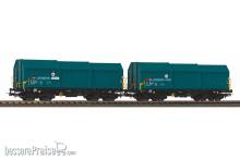 Piko 28304 - 2er Set Teleskophaubenwagen mit Y-Drehgestellen CH-SBB C VI