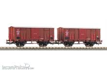 Piko 28328 - 2er Set Gedeckter Güterwagen FS III