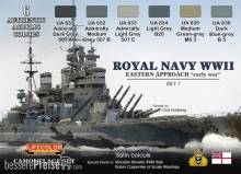 Lifecolor CS33 - Royal Navy WWII Eastern Approach early war Set 1 Camouflage Set