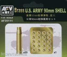 AFV-Club 35111 - US 90 mm SHELL CASE (METAL) in 1:35