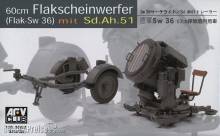 AFV-Club 35125 - SW-36 / 60 cm SEARCHLIGHT w/SDANH 51 TRAILER in 1:35