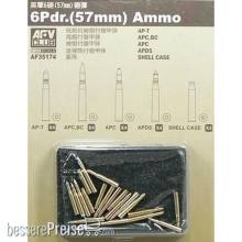 AFV-Club 35174 - 20 Pdr ammo (57mm) 20 assorted pcs. in 1:35