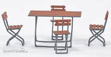 Weinert 2942 - Gaststätten-Klappstühle mit großem Tisch (1)