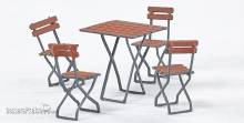 Weinert 2943 - Gaststätten-Klappstühle mit kleinem Tisch (1)