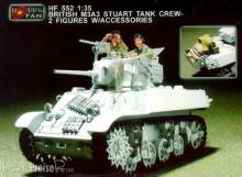 Hobby Fan HF552 - 1:35 Brit. M3A3 Stuart tank crew- 2F. w/Acc.