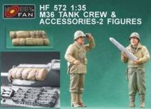 Hobby Fan HF572 - 1:35 M36 Tank Crew & Accessories-2 Figures