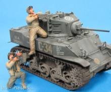 Hobby Fan HF582 - 1:35 U.S. M5A1 Tank Crew & Sandbags- 2 Fig.