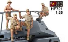 Hobby Fan HF721 - 1:35 Sdkfz263 Afrikakorps Crew-4 Figures