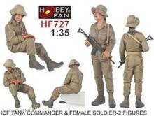 Hobby Fan HF727 - 1:35 IDF Tank Commander &Female soldier-2 Fig