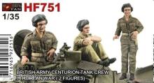 Hobby Fan HF751 - BRITISH ARMY CENTRURION TANK CREW IN KOREAN WAR-2 FIGURES in 1:35