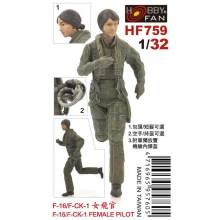 Hobby Fan HF759 - 1:32 F-16/F-CK-1 FEMALE PILOT-1 Figure