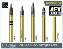 AFV-Club AG3532 - 76mm gun ammo brass set in 1:35