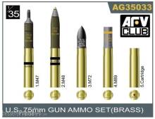 AFV-Club AG3533 - 75mm gun ammo brass set in 1:35